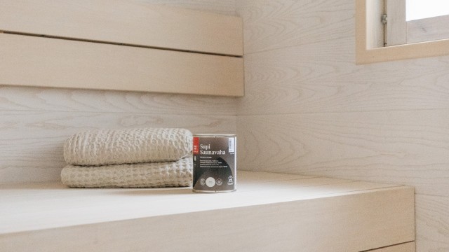 Vaalea sauna, joka on vahattu Supi Saunavahalla